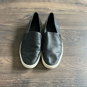 Vince Blair Perforated Black Slip On Sneaker’s